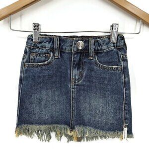 New One Teaspoon Denim Mini Skirt Girls 5-6 Dirty Indigo 2020 Stretch HW
